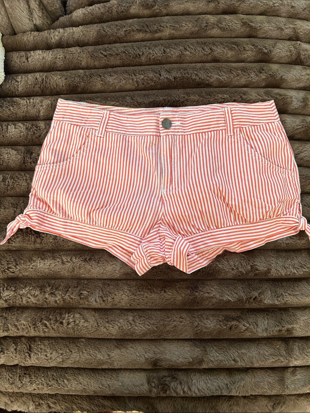 Aerie Striped Pink Tie-Hem Women's Shorts